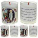 Set de 4 bougies - App. Lourdes - Texte 5 Langues