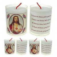 Set de 4 bougies - Sacré Coeur de Jésus - texte 5 L
