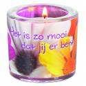 Glas+Theelichtje 6 X 6.5 - Het Is Zo Mooi... 