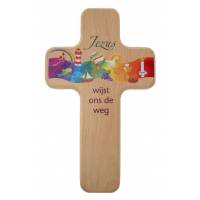 Croix Murale 11 X 18 Cm Jezus Wijst Ons De Weg