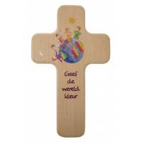 Croix Murale 11 X 18 Cm Geef De Wereld Kleur