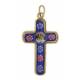 Croix Email Deux Anges + Enfant 3 Cm