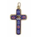 Croix Email Deux Anges + Enfant 3 Cm