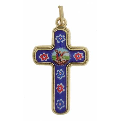 Croix Email St Michel 3 cm