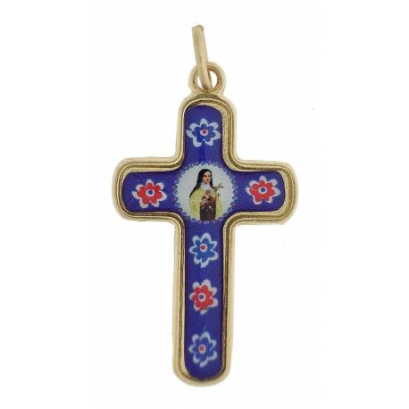Croix Email Ste Thérèse 3 cm