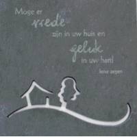 Leisteen 14.5 X 14.5 Cm Moge Er Vrede Zijn.... 
