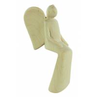 Houtsnijwerk 11 Cm Engel Zittend 