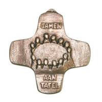 Croix Murale Bronze 10 Cm Samen Aan Tafel
