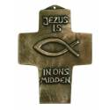Croix Murale Bronze 11 Cm Jezus Is In Ons Midden