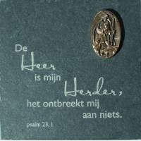 Leisteen 14.5 X 14.5 Cm De Heer Is Mijn Herder 
