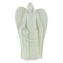 Statue 11 Cm Ange Avec Enfant Bois Sculpté
