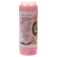 Noveenkaars / roze / rozengeur / H Rita + gebed 
