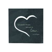Ardoise 14.5 X 14.5 Cm Les Grandes Pensees...