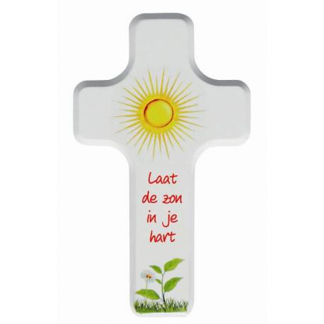 Croix Murale 6 X 11 Cm Laat De Zon In Je Hart