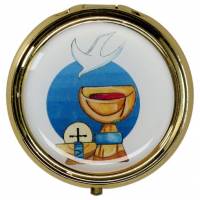 Pyxide Dorée Diam 50 mm - Communion / Fond Blanc