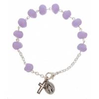 Armband-Tientje - Glas - Ametist 