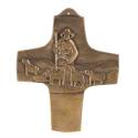 Croix murale bronze 11 cm Bon Berger