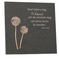 Ardoise 14.5 X 14.5 Cm Geef Iedere Dag De Kans