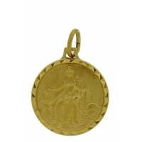 Medaille Scapulier - 16 mm - Metaal Verguld 