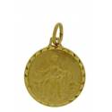 Medaille Scapulier - 16 mm - Metaal Verguld 