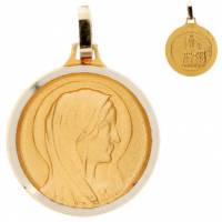 Médaille Vierge - 18 mm - Métal Doré