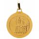 Medaille O.L.V. - 18 mm - Metaal Verguld 