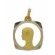 Medaille O.L.V. - 16 X 16 mm - Metaal Verguld 