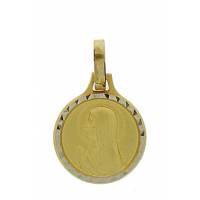 Médaille Vierge - 12 mm - Métal doré