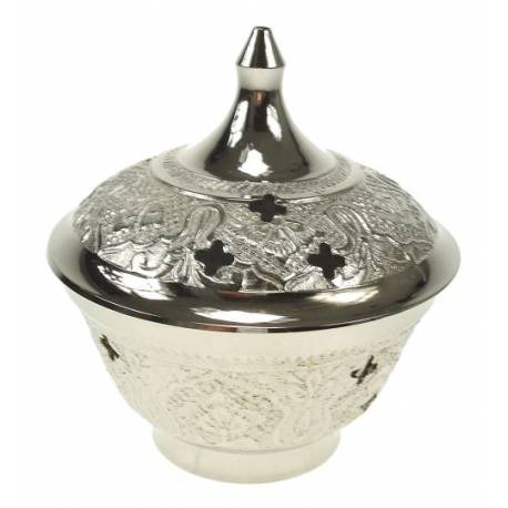 Brûle-Encens - H 8 cm - Métal nickelé