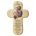 Croix Murale St Joseph + Priere - 15 X 9.5 Cm