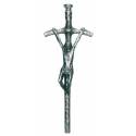 Croix Pape - 13 cm Métal Argenté