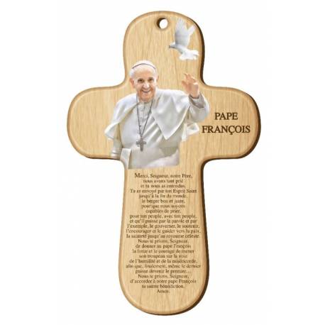 Kruisbeeld Paus Franciscus - 15 X 9.5 Cm - Gebed 