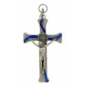 Sint-Benedictuskruis - 8 X 4 mm - Blauw 