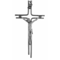 Kruisbeeld - 16 cm - Metaal Vernikkeld 