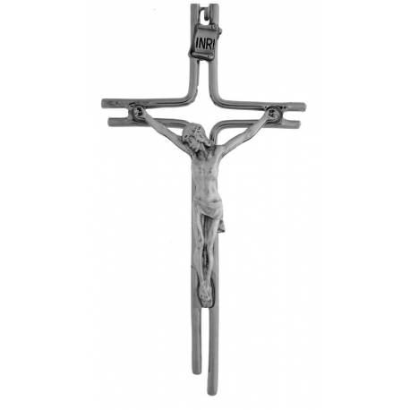 Croix Murale - 16 cm - Mét Nickelé