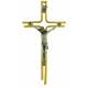 Croix Murale - 16 cm - Mét Doré Bicolore