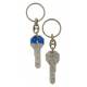 Porte-Clefs - St Christophe / Clef - Bleu Email