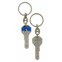 Porte-Clefs - St Christophe / Clef - Bleu Email
