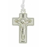 Croix Sur Cordon 3.2 X 2.4 Cm Bois Blanc