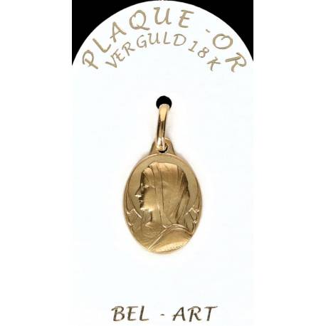 Medaille plaqué-goud - O.L.V. - 18 mm 