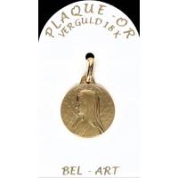 Médaille plaqué-or - Vierge - 18 mm