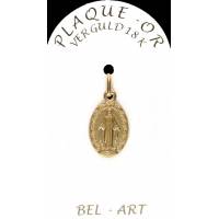 Médaille plaqué-or - Miraculeuse - 15 mm