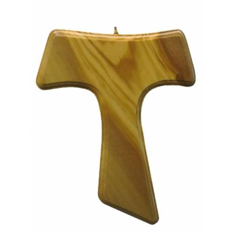 Croix Tau - 13 cm - Bois d'Olivier