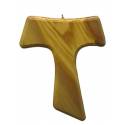 Croix Tau - 13 cm - Bois d'Olivier