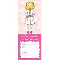 Bladwijzer 15 X 5.5 Cm Communie Invitatie + Bijbelse Vers 