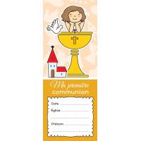 Bladwijzer 15 X 5.5 Cm Communie Invitatie + Bijbelse Vers 