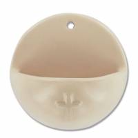 Benitier Ceramique 7 Cm Creme Croix