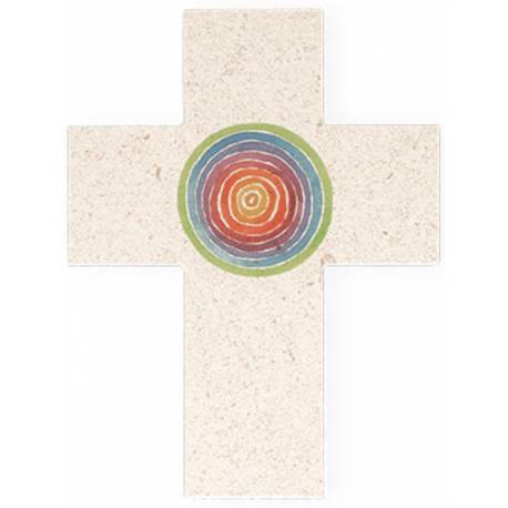 Croix Murale 17 X 13 Cm Pierre Naturelle