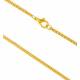 Ketting 60 cm + Karabijnhaak - Met. Verguld 