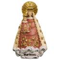 Statue en bois sculpté Vierge Mariazell 23 cm couleur